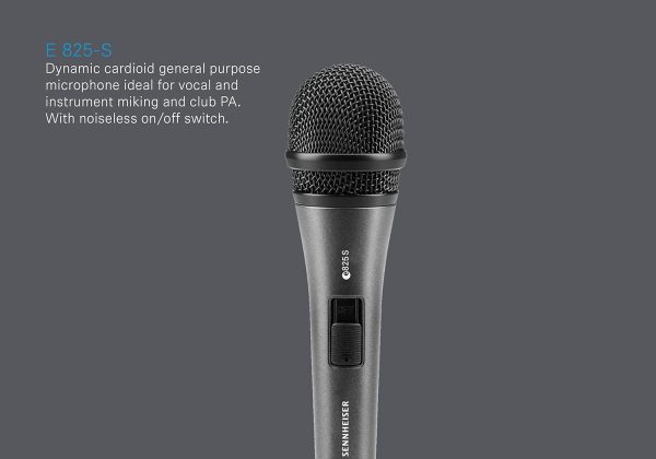SENNHEISER E825-S Handheld Cardiod Dynamic Microphone with On/Off Switch - Image 7