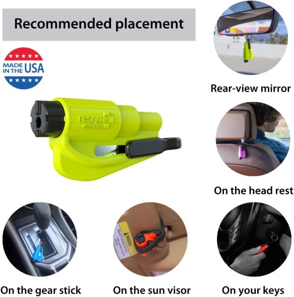 Resqme Pack of 2, The Original Emergency Keychain Car Escape Tool, 2-in-1 - Image 7