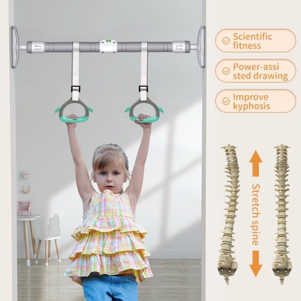 Gymnastics Rings for Kid's Home Exercise, Pull up Rings with Adjustable - Image 5