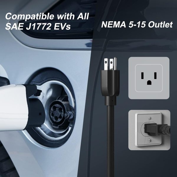 Skysword Ⅱ Level 1 EV Charger (110V, 16A, 25ft), EVSE Home Electric Vehicle - Image 2