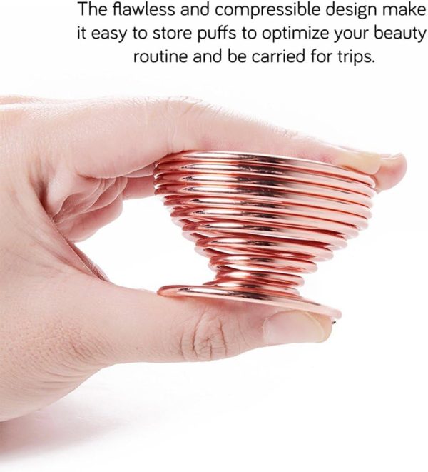 LanMa Beauty Sponge Blender Holder,(2 Pack Rose Gold) Makeup Sponge Drying - Image 5
