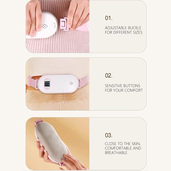 Heating Pad for Back, Portable Heating Pad Fast Heating, Electronic Waist - Image 3