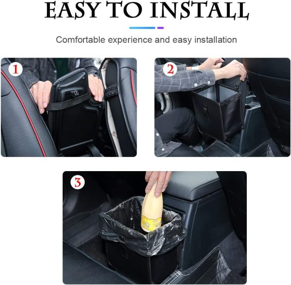 Fekey&JF Foldable Car Trash Can, Hanging Waterproof Leakproof Trash Can - Image 5