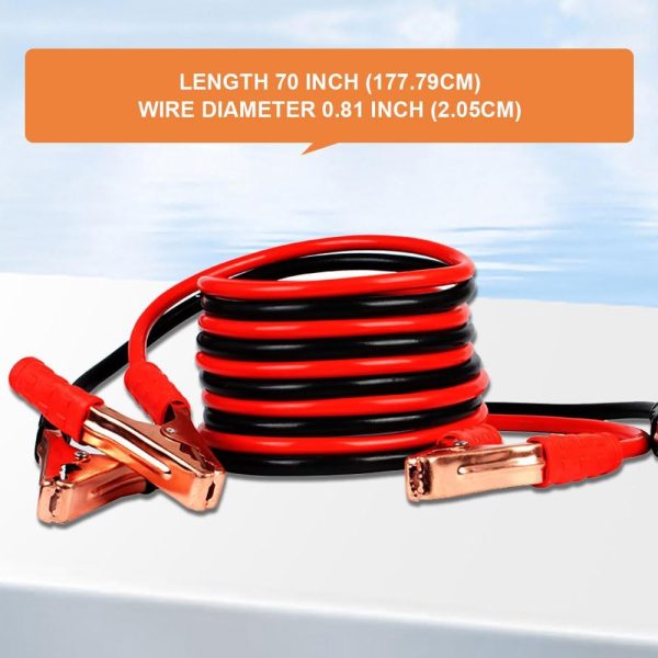 70" 500A Heavy Battery Duty Jumper Cables, Automotive Booster Cables for - Image 2