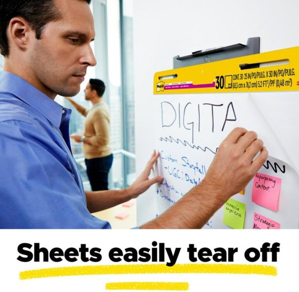 Post-it Super Sticky Easel Pad, 25 in x 30 in, White, 30 Sheets/Pad, 2 - Image 7