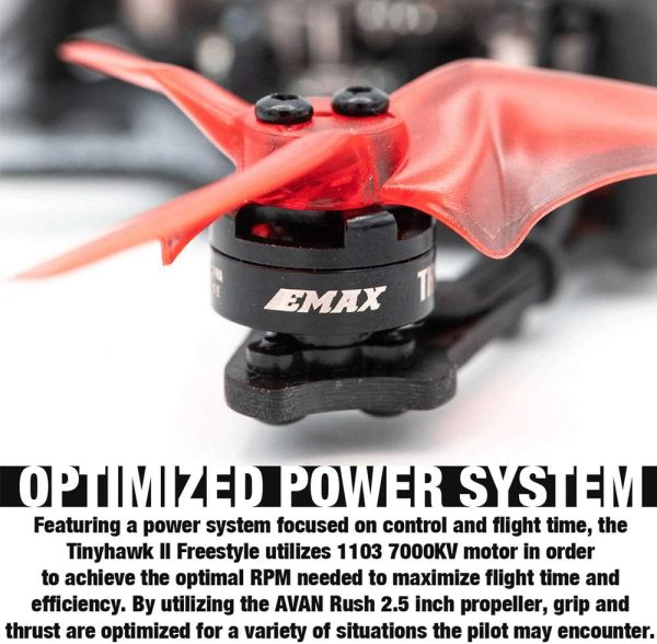 EMAX Tinyhawk II Freestyle BNF FPV Racing Drone with 120km/h High Speed, 5A - Image 7