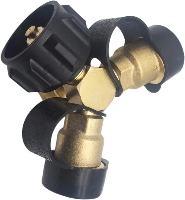 Two Way Propanes Hose Splitter Manifolds with Shutoffing Valves for Camp - Image 7