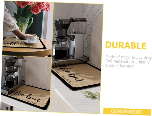 Mikinona Bar Mat Multi-Function Coffee Maker Mat Coffee Mat for Counter - Image 5