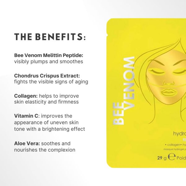 Rodial Bee Venom Hydrogel Face Mask - Premium Gold Jelly Mask for All Skin - Image 4