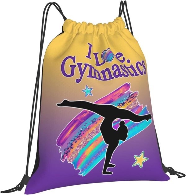 Gymnastics Drawstring Bags For Women Gymnast Drawstring Backpack Water - Image 2