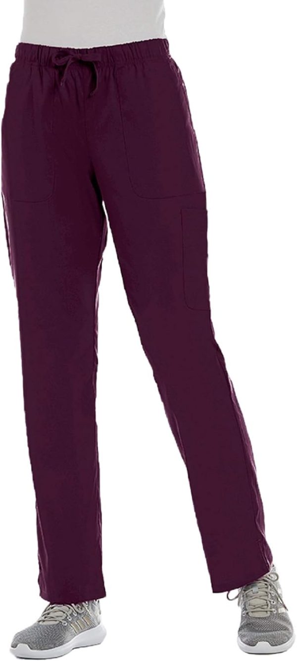 Scrubs for Women Set 6 Pocket 4-Way Stretch V-Neck and Semi-Tapered Pant - Image 3