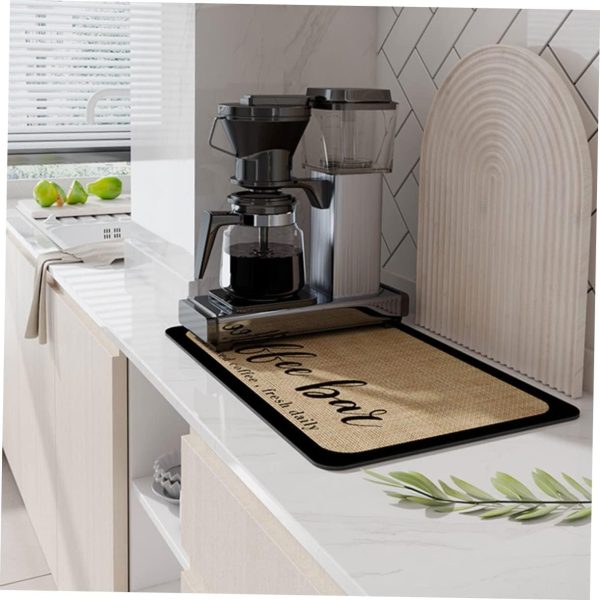 Mikinona Bar Mat Multi-Function Coffee Maker Mat Coffee Mat for Counter - Image 9