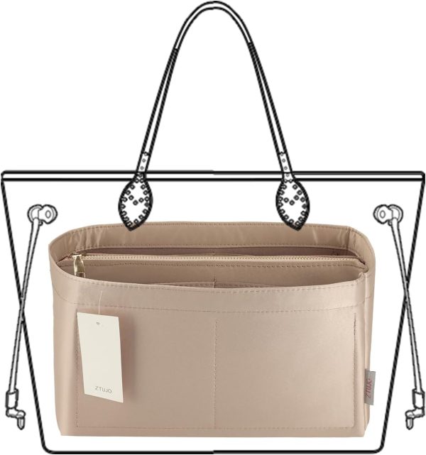 Purse Organizer Insert For Handbags, Purse Organizer With Zipper, Neverfull - Image 7