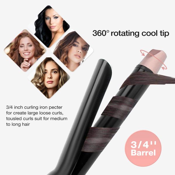 3/4 Inch Curling Irons for Hair with Ceramic Coatiing Barrel - Hair Curler - Image 3