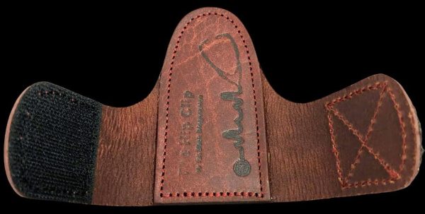 The HipClip – Handmade Leather Stethoscope Holder (Brown) Full Grain - Image 2