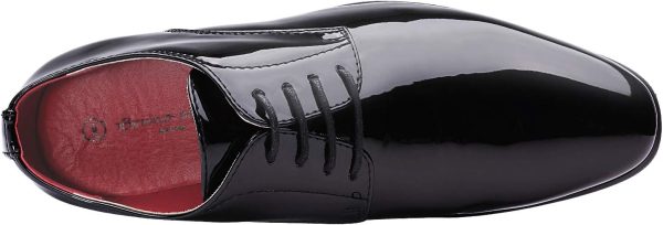 Bruno Marc Men's Faux Patent Leather Tuxedo Dress Shoes Classic Lace-up - Image 3