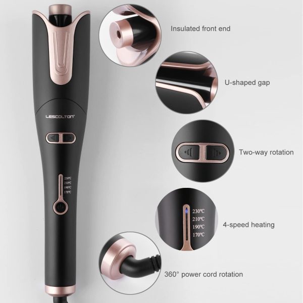 Automatic Hair Curling Iron, LESCOLTON Rotating Curlers Iron with 1" Barrel - Image 3