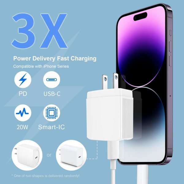 20W USB C Fast Charger 10 FT Compatible with iPhone 14 13 12 11 XS XR X 8 - Image 2