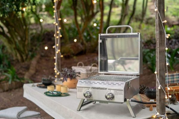 Megamaster Premium Outdoor Cooking 2-Burner Grill, While Camping, Outdoor - Image 4