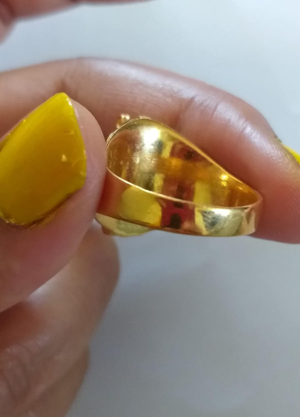 Moonstone Ring, Poison Box Ring, Gold Plated Perfume Box Ring, June - Image 5