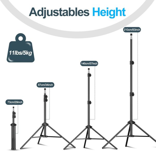EMART 7 Ft Light Stand for Photography, Portable Photo Video Tripod Stand, - Image 2