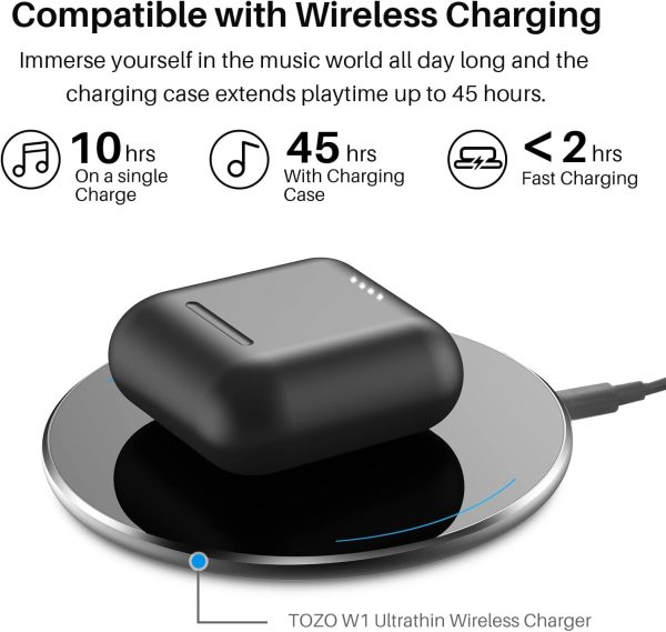 TOZO T6 True Wireless Earbuds Bluetooth 5.3 Headphones 45H Long Playtime, - Image 2