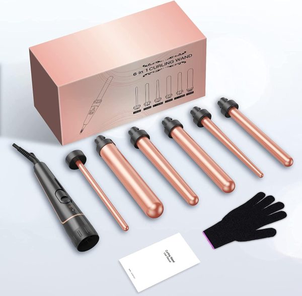 Long Barrel Curling Iron Wand Set, BESTOPE PRO 6 in 1 Curling Wand Set with - Image 9