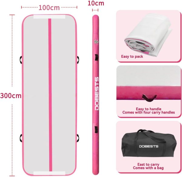 DOBESTS Air Track Inflatable Gymnastics Mat, Tumbling Mat - Image 2