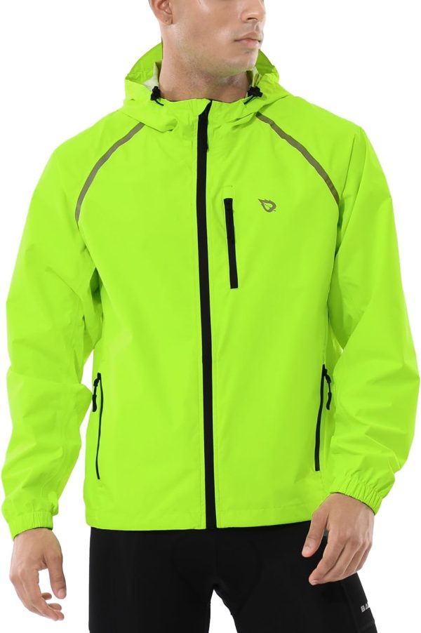 BALEAF Men's Rain Jacket Waterproof Windbreaker Running Cycling Golf Hiking - Image 2