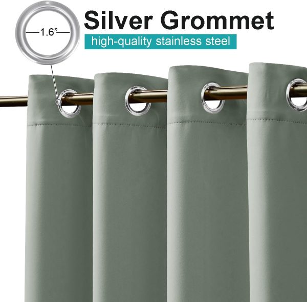 NICETOWN Outdoor Curtainch for Patio Waterproof 84 inch Wide, Thermal - Image 2
