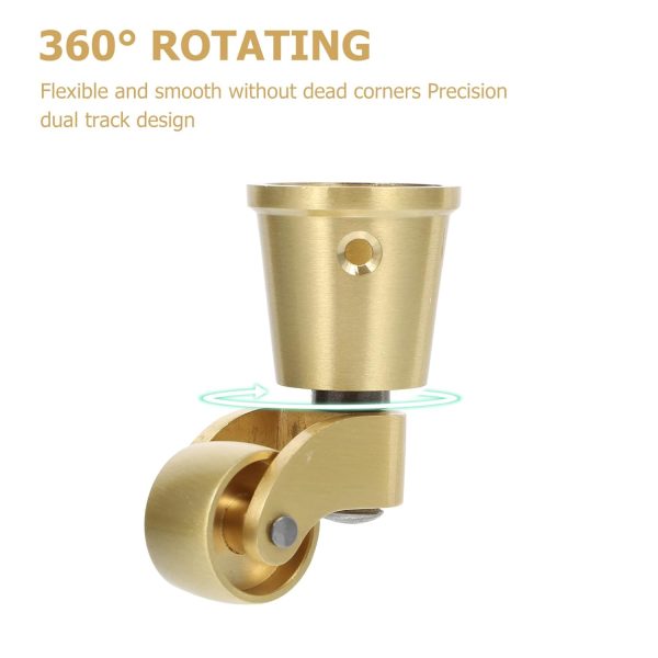 GARVALON 2pcs Furniture Swivel Casters Castors Sofa Trolley Chairs Mini - Image 6