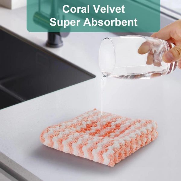 JOYMOOP Microfiber Cleaning Cloth, Kitchen Towels for Dish Drying Washing, - Image 3