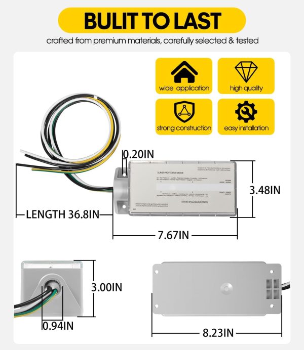 FS140 Surge Protection Device, Whole House Surge Protector Rated for - Image 7