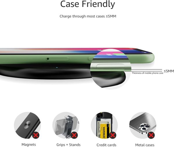 Amazon Basics Wireless Phone Charger, Fast Charging Pad for iPhone - Image 5