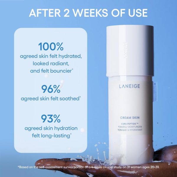 LANEIGE Cream Skin Refillable Toner & Moisturizer with Ceramides and - Image 5