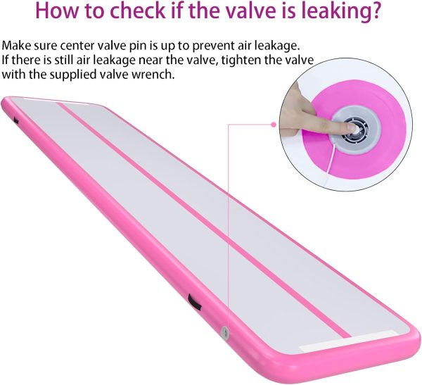 10ft 13ft 16ft 20ft Inflatable Air Gymnastics Mat Pink/Purple Track - Image 7