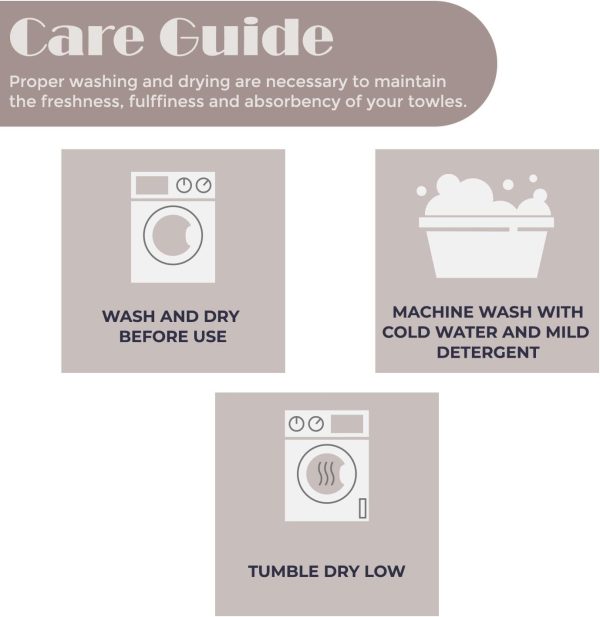 Superior Cotton 3-Piece Towel Set, Zero Twist, Ribbed Geometric, Bathroom - Image 4