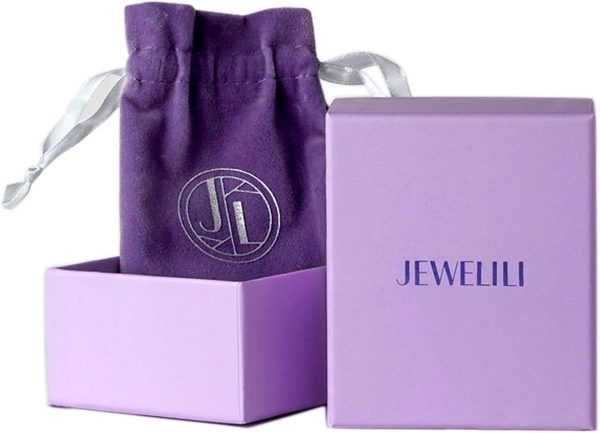 Jewelili Sterling Silver Natural White Round Cut Diamond Accent Link - Image 5