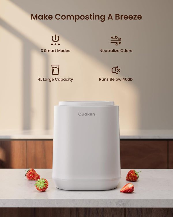 Electric Composter for Kitchen, 4L Smart Countertop Compost Bin, Odorless | - Image 2
