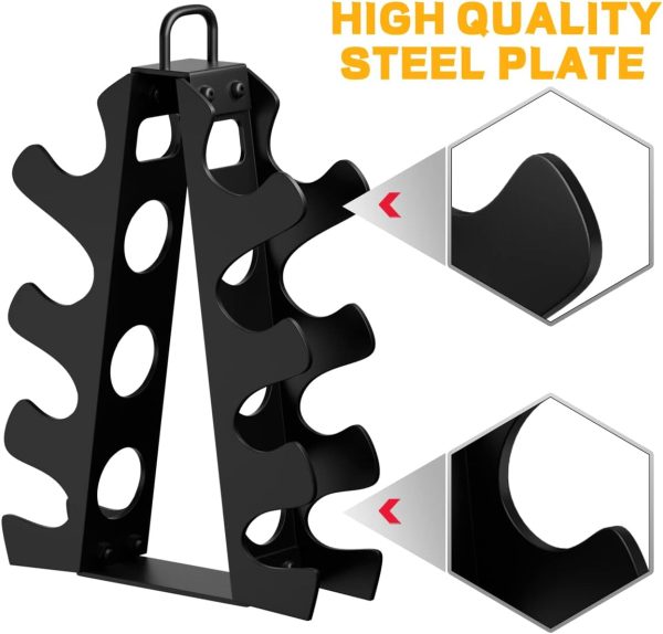 Weight Rack for Dumbbells, 4 Tiers A-Frame Dumbbell Rack Stand Only, Alloy - Image 4