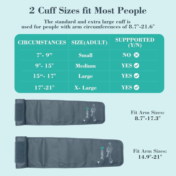 Blood Pressure Monitor, Bp Monitor with 2 Cuffs, The Medium and Extra Large - Image 3
