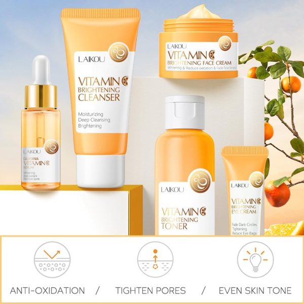 Vitamin C Skincare Set, Moisturizing Face Skin Care Kit with Facial - Image 2