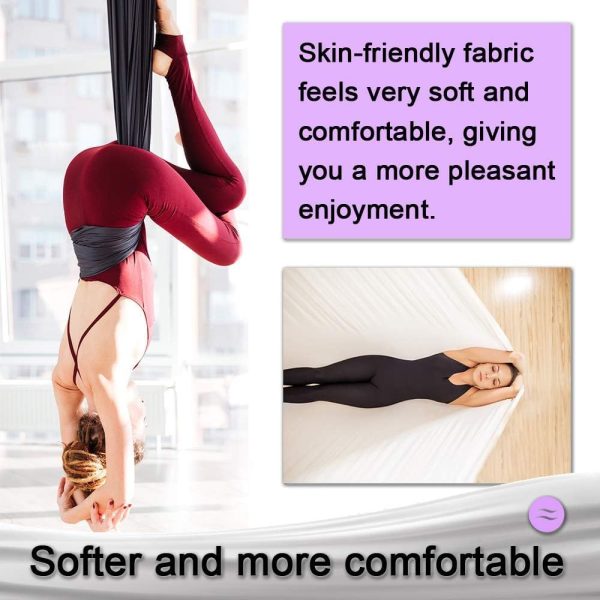 Yoga Swing Set - 10M Aerial Silks Kit for Home Silk Swing for Gymnastics 11 - Image 3