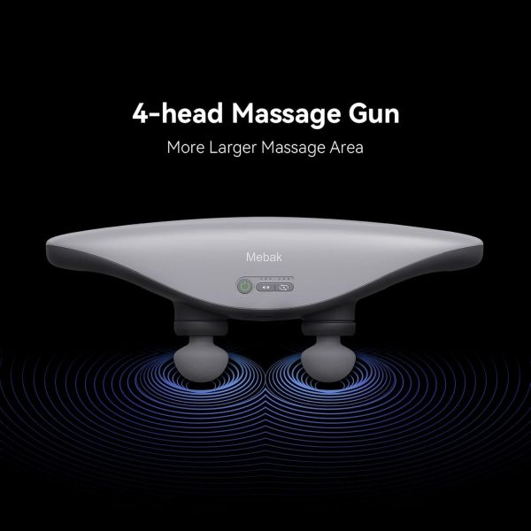 Mebak Massage Gun 4 Heads, 4X More Efficient Pain Relief Massager with - Image 2