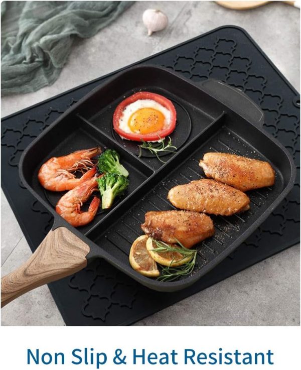 AMOAMI-Dish Drying Mats for Kitchen Counter-Silicone Dish Drying - Image 4