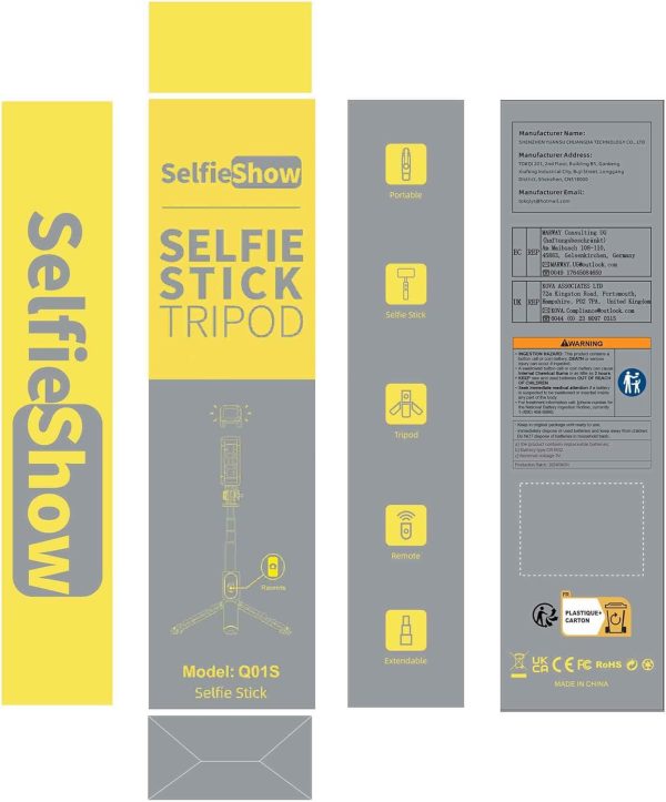 SelfieShow Selfie Stick, Extendable Selfie Stick Tripod with Wireless - Image 10