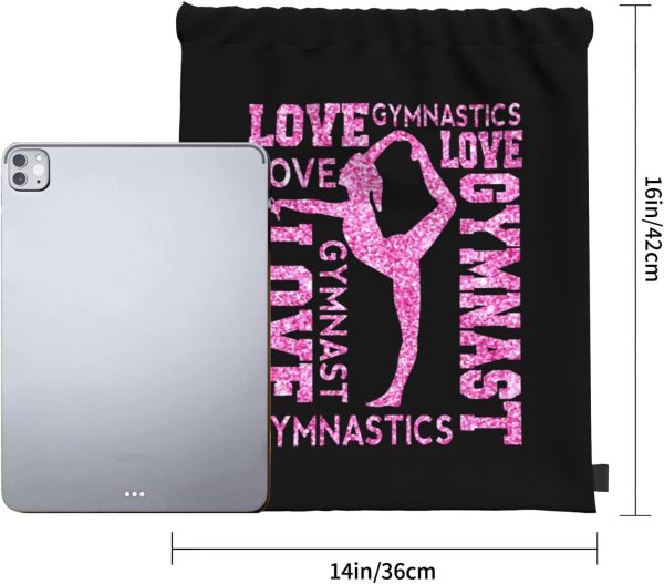 Gymnastics Drawstring Backpack Gym String Bag Drawstring Sackpack Sport For - Image 4