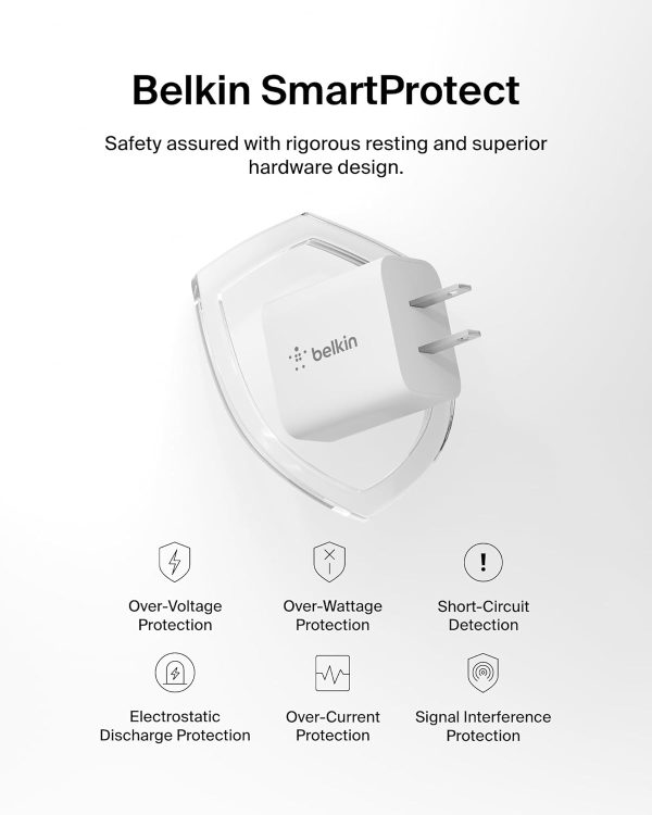Belkin 20W Wall Charger, USB-C Charger Block, Fast Charging Block for - Image 5