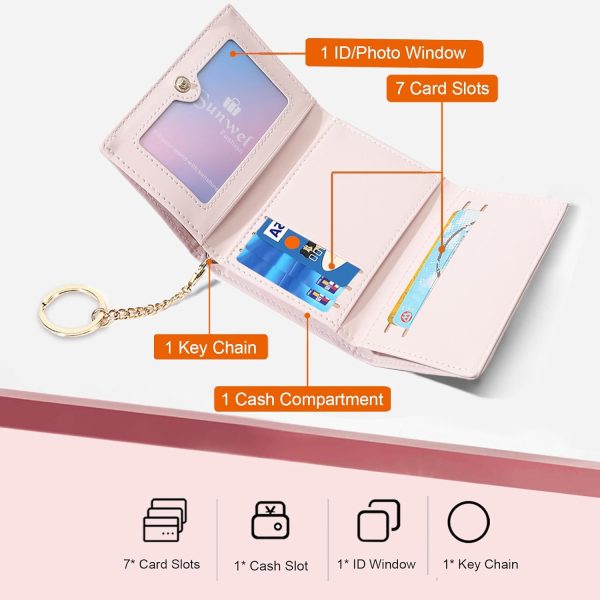 Sunwel Fashion Wallets Girls Cute Coquette Bow Small Wallet Aesthetic Card - Image 3