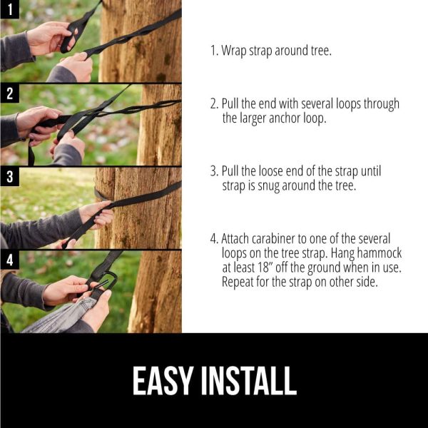 Gorilla Grip Durable Portable Camping Hammock, Holds 400lbs with Heavy Duty - Image 7